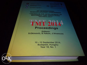 18th international research/expert conference TMT 2014