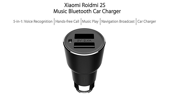 Gocomma RoidMi 2S FM Transmiter Bluetooth 4.2
