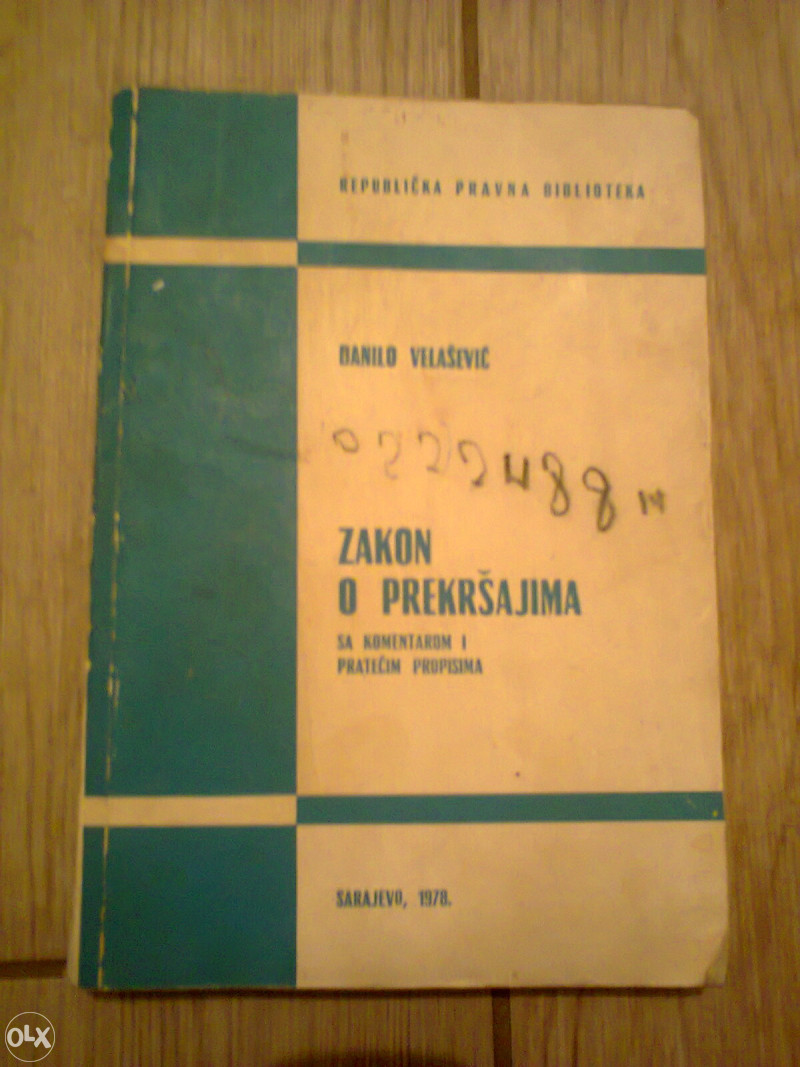 Zakon o prekršajima -Danilo Velašević