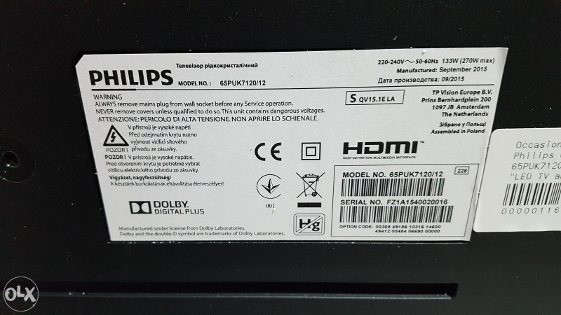 Philips 65PUK7120 4K UHD 3D Slim LED TV, ANDROID,