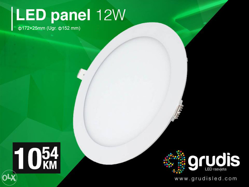 LED panel 12W ugradni