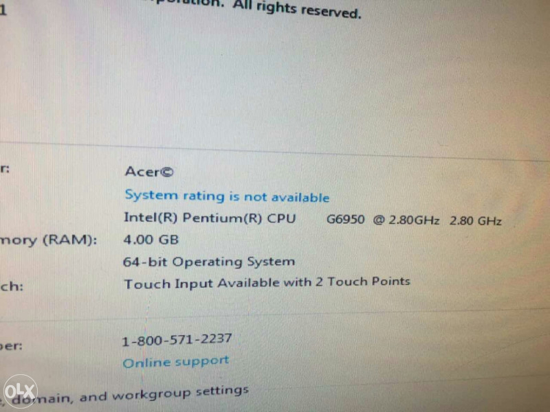 Acer Aspire Z3751 intel pentium G6950 2,80ghz