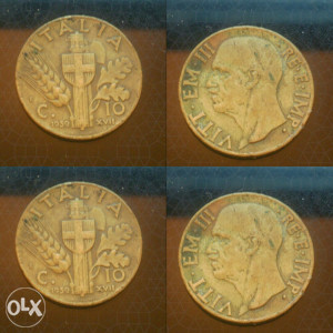 Novčić Italija 1939 godina