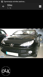 Peugeot 206 206cc zaštita za haubu
