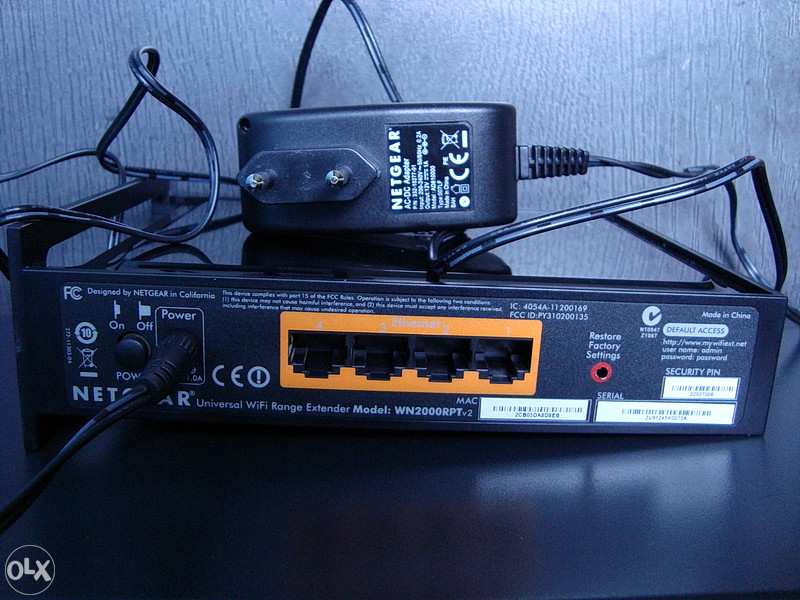 Wi-Fi Range Extender 300Mbps NETGEAR WN2000RPTv2