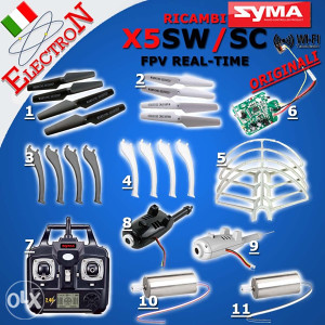 Djelovi za dron SYMA X5 (S, C, W, U serije) komplet